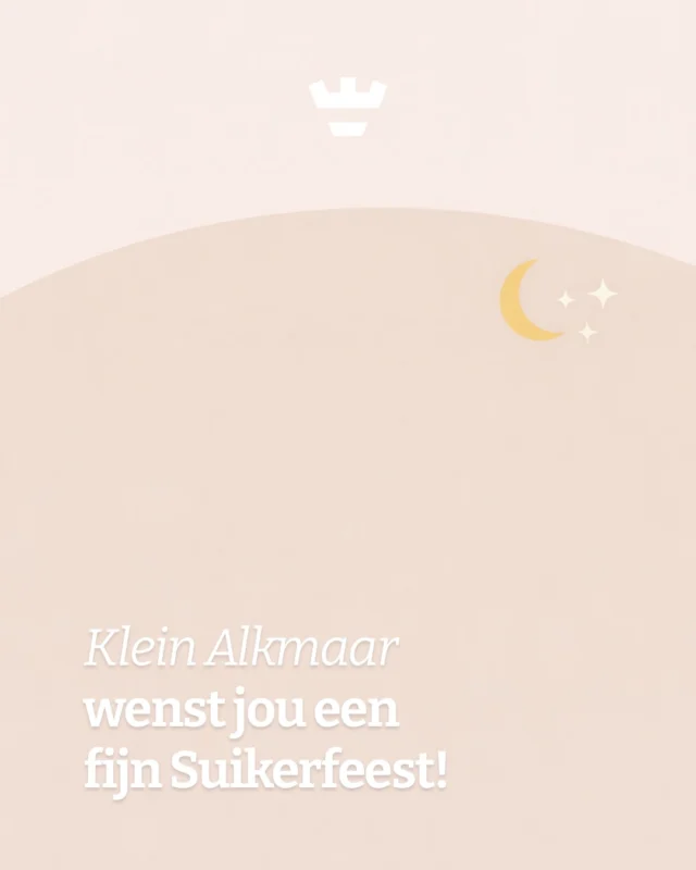 Bij Klein Alkmaar staan we stil bij alle mooie tradities die de kinderen, ouders en medewerkers met zich meebrengen. 

Daarom wensen wij iedereen die het viert een liefdevol en gezellig Suikerfeest toe 🌙💛